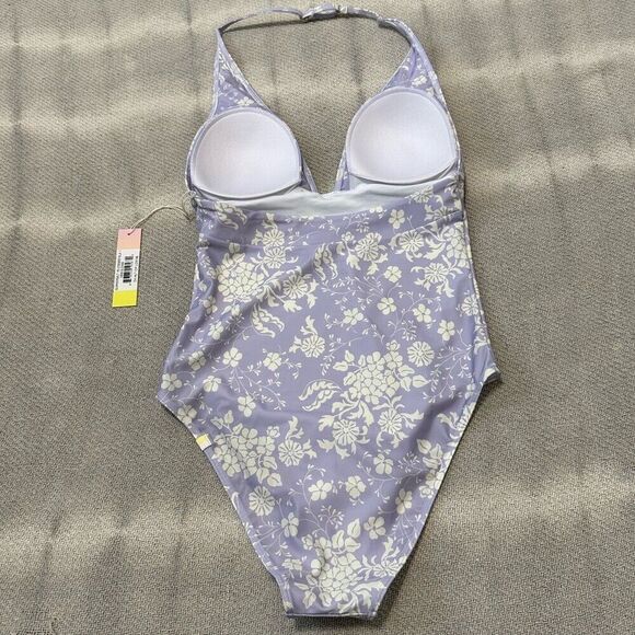 Summersalt Vintage Floral Halter Plunge One Piece Swim Bathing Suit 6 NWT - Picture 4 of 6